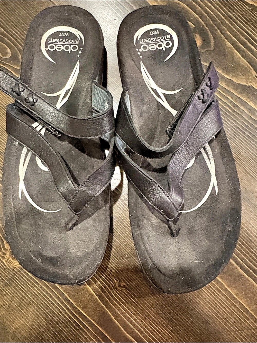 Abeo BioSystem WN7 Black Wedge Sandals